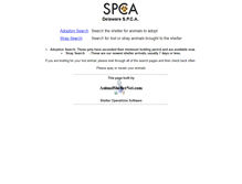 Tablet Screenshot of delspca.animalshelternet.com